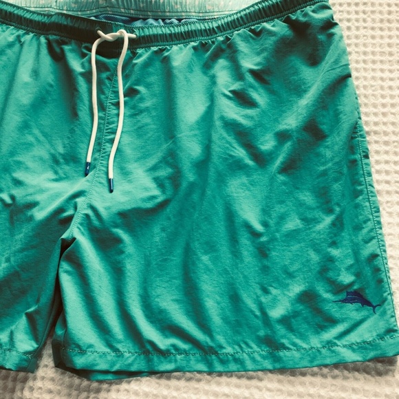 Tommy Bahama Naples Coast Green Swim Trunks - Picture 1 of 5